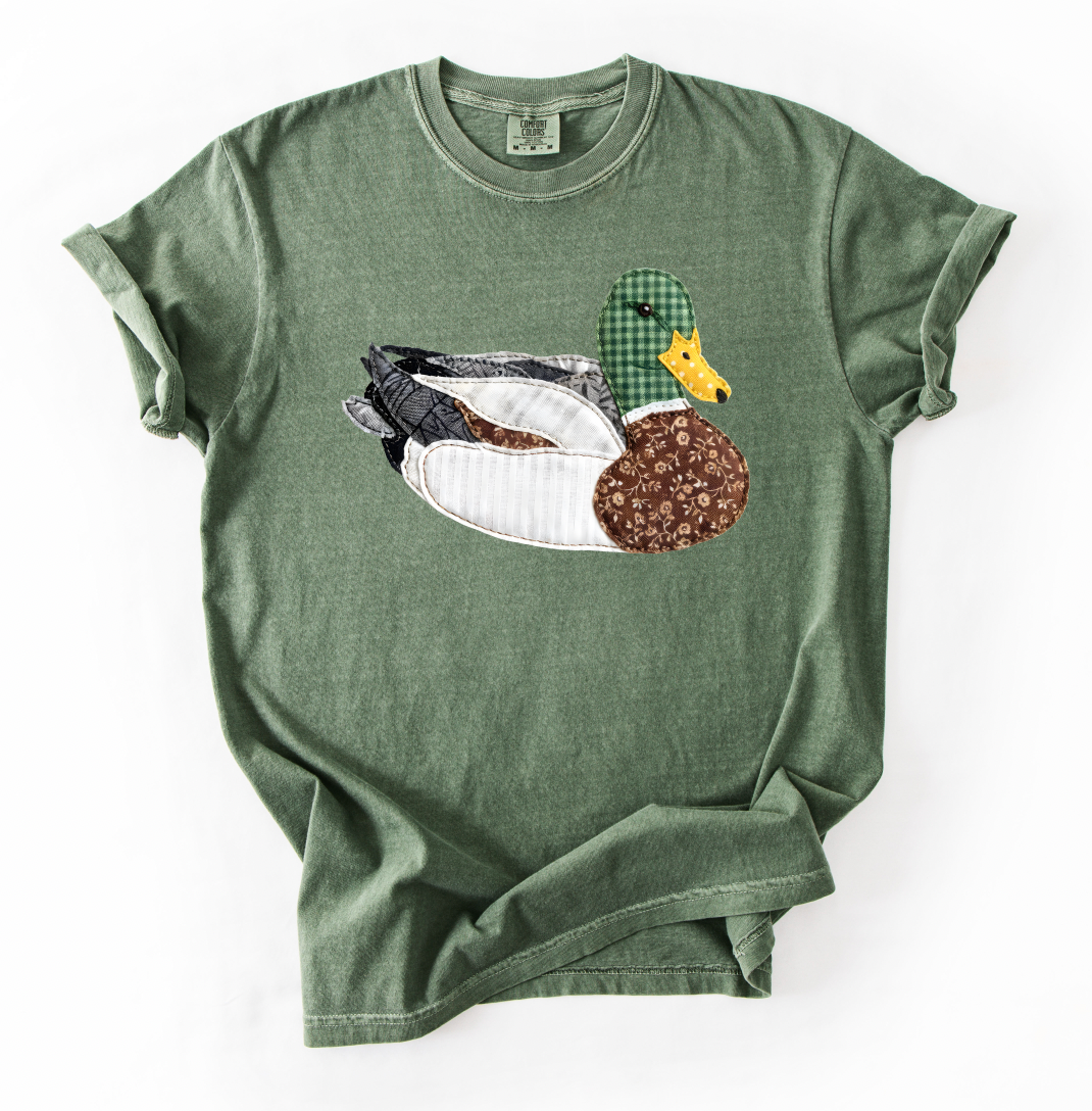 Faux Patchwork Mallard Duck - Short Sleeve
